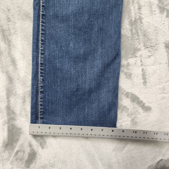Wrangler Jeans Womens 9/10 X 30 Blue Ultimate Riding Q-Baby Mid-Rise Bootcut - Picture 13 of 14